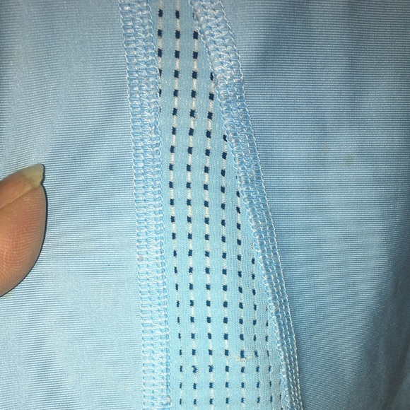 Nike PRO HyperCool Mesh Tiffany Blue Tights Crop Leggings. 26” waist (Small). - Picture 13 of 17